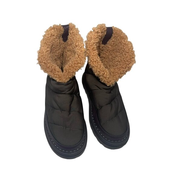 Sam Edelman Women's Ozie Puffer Bootie, Army Green/Coffee, Size 7.5 NEW - Picture 3 of 5